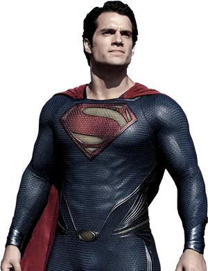 Superman Pose Portrait PNG Image