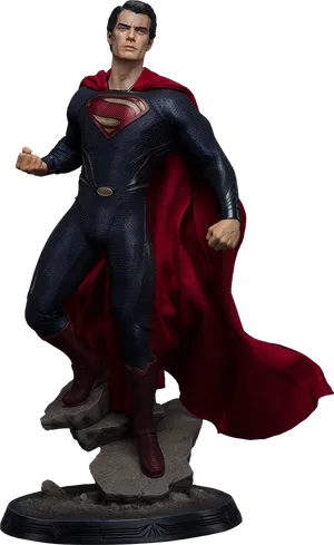 Superman Statue Pose PNG Image