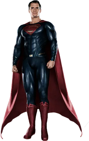 Supermanin Action Pose PNG Image