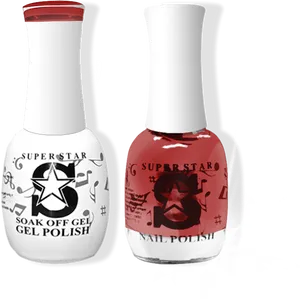 Superstar Geland Nail Polish Bottles PNG Image