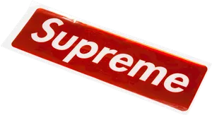 Supreme Brand Logo Sticker PNG