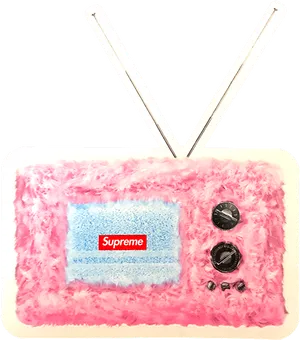 Supreme Branded Fuzzy Television PNG