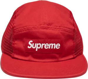 Supreme Branded Red Cap PNG Image