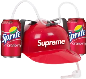 Supreme Cranberry Sprite Helmet Design PNG Image