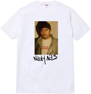 Supreme Nasty Nas T Shirt Design PNG