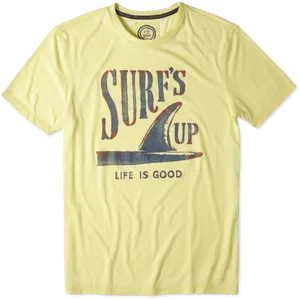 Surfs Up Life Is Good T Shirt PNG Image