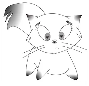 Surprised Cartoon Cat PNG Image