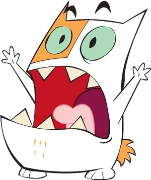 Surprised Cartoon Creature PNG Image