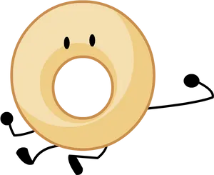 Surprised Cartoon Donut PNG Image