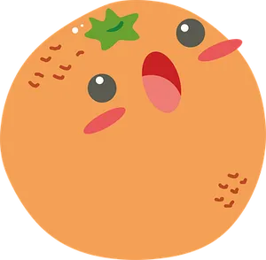 Surprised Cartoon Orange PNG Image