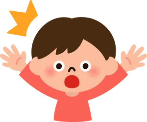 Surprised Child Cartoon Illustration PNG Image