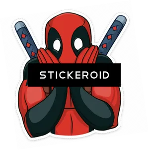 Surprised Comic Character Sticker PNG Image