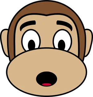 Surprised Monkey Cartoon PNG Image