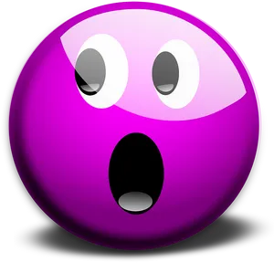 Surprised Purple Emoticon.png PNG Image