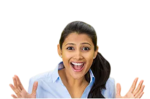 Surprised Woman Expression PNG Image