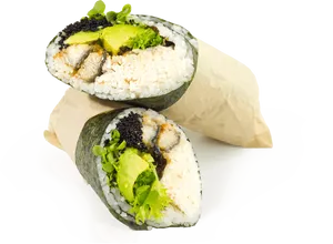 Sushi Burrito Hybrid Dish PNG