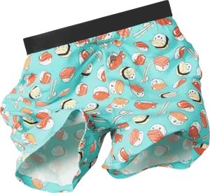 Sushi Print Boxer Shorts PNG Image