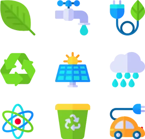 Sustainable_ Energy_ Icons_ Set PNG Image