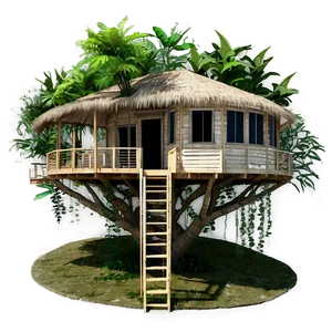 Sustainable Treehouse Living Png 06282024 PNG Image