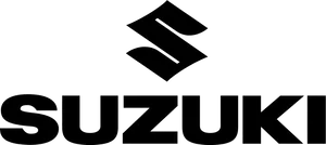 Suzuki Logo Blackon Gray Background PNG Image