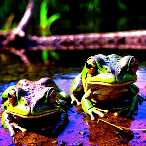 Swamp Frogs Gathering Png Wwi PNG Image