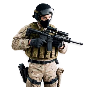 Swat Sniper Ready Png Pgf PNG Image