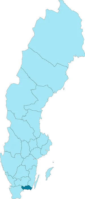 Sweden Administrative Divisions Map PNG Image