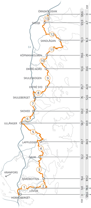 Sweden Hiking Trail Map PNG Image