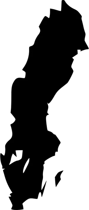 Sweden Map Silhouette PNG Image