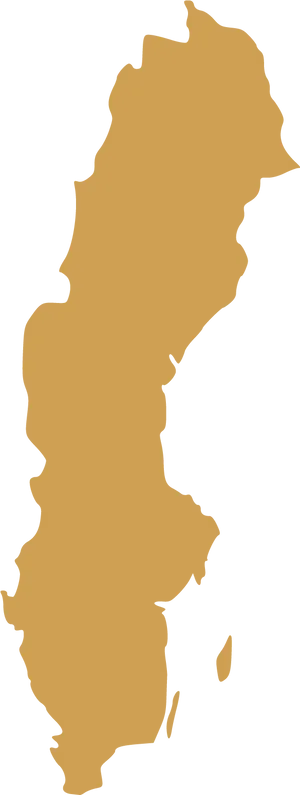 Sweden Map Silhouette PNG Image