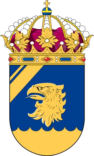 Swedish_ Coat_of_ Arms_ Shield_with_ Crown PNG Image