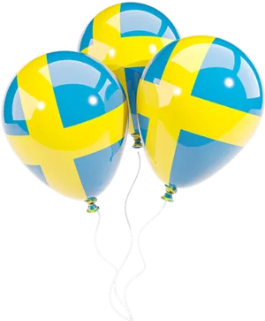 Swedish Flag Balloons PNG Image