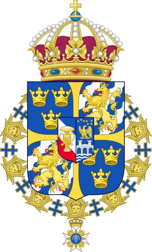 Swedish_ Royal_ Coat_of_ Arms PNG Image