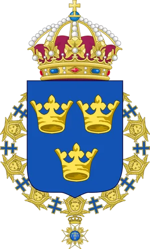 Swedish_ Royal_ Coat_of_ Arms PNG Image