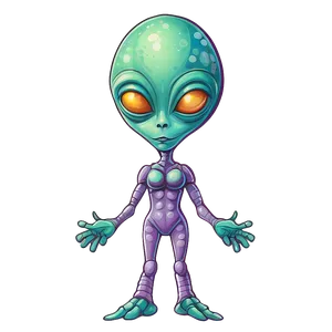 Sweet Alien Illustration Png 33 PNG Image