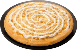 Sweet Cinnamon Roll Dessert Pizza PNG Image