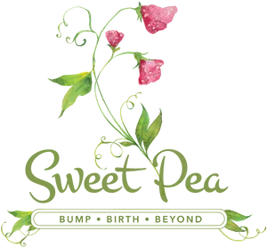 Sweet Pea Floral Logo PNG Image