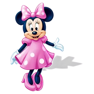 Sweet Pink Minnie Mouse Illustration Png Ntp PNG Image