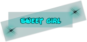 Sweety Girl Text Graphic PNG Image