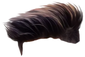 Swept Back Brown Hair Texture PNG Image