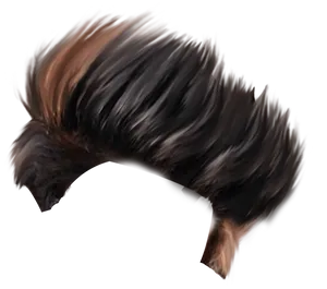 Swept Back Hair Overlay Picsart PNG Image