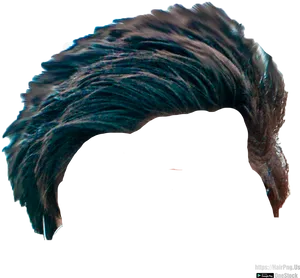 Swept Back Hair Texture PNG Image