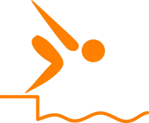 Swimmer Diving Icon PNG Image