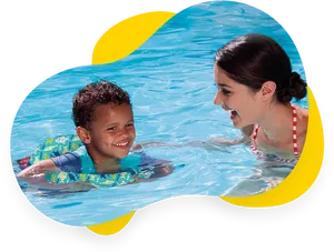 Swimming Lesson Joy PNG Image