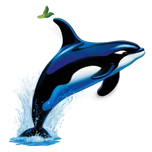 Swimming Orca Whale Graphic Png 68 PNG Image