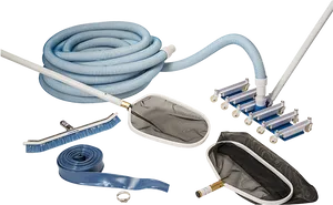 Swimming Pool Cleaning Tools Set PNG Image