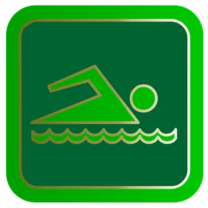 Swimming Symbol Green Sign PNG Image