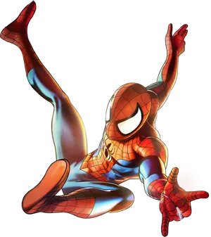 Swinging_ Spider Man_ Animation_ Style PNG Image