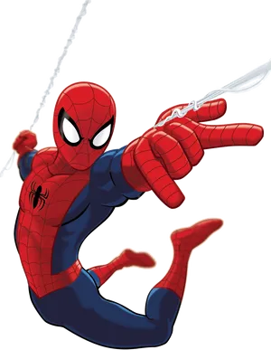 Swinging Spiderman Clipart PNG Image