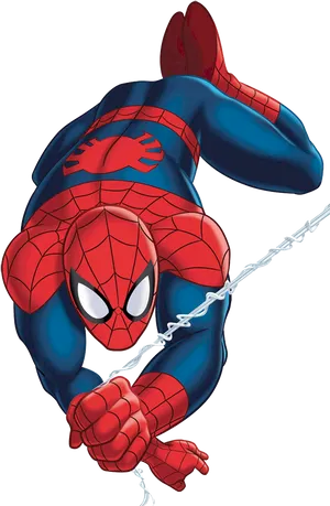 Swinging Spiderman Clipart PNG Image